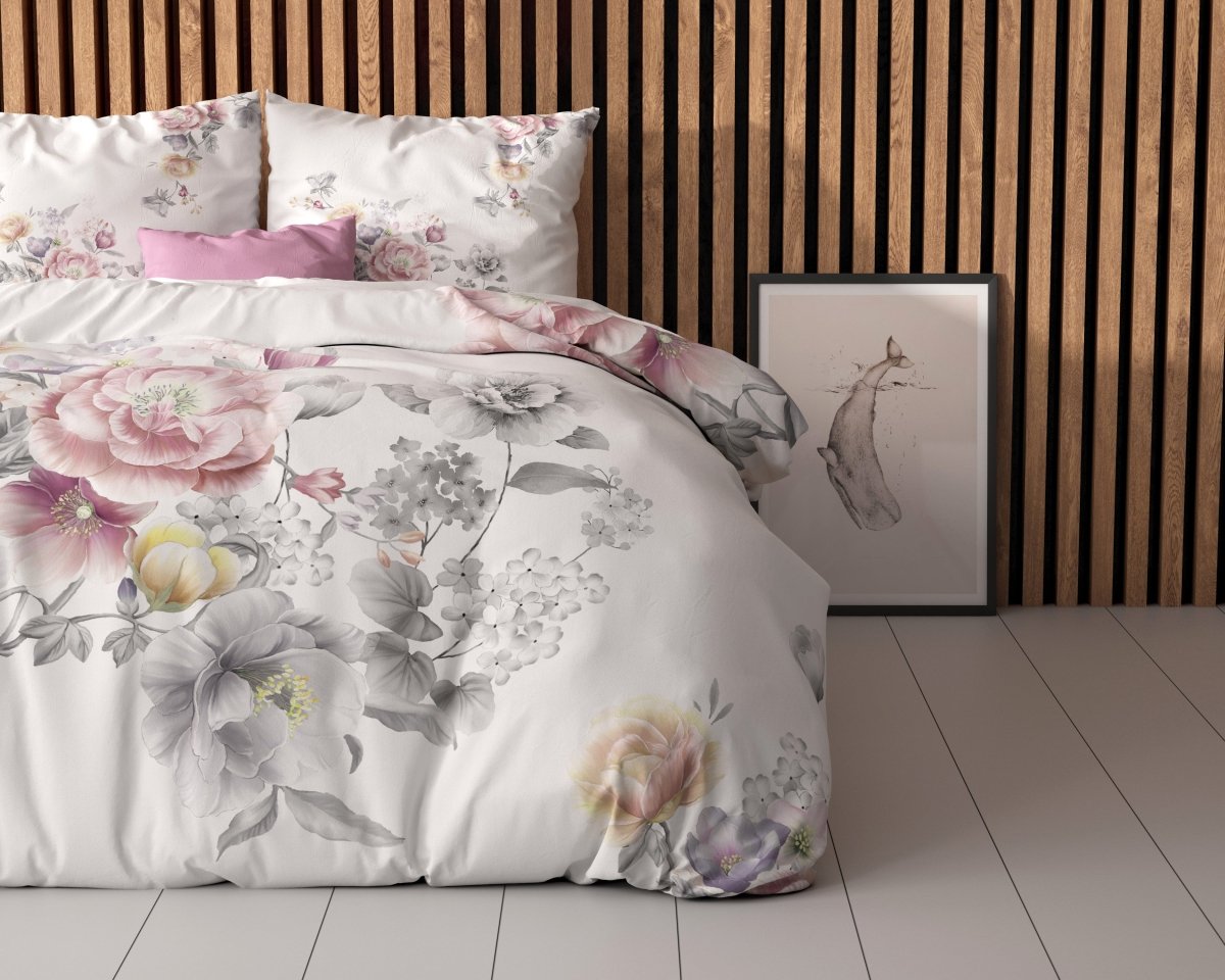 Super Soft Microfibre Duvet Cover Set Isabeau | White | Single - 140cm (W) x 220cm (L) - The Bedding & Blankets Store