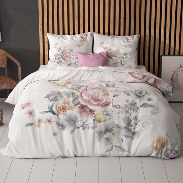 Super Soft Microfibre Duvet Cover Set Isabeau | White | Single - 140cm (W) x 220cm (L) - The Bedding & Blankets Store
