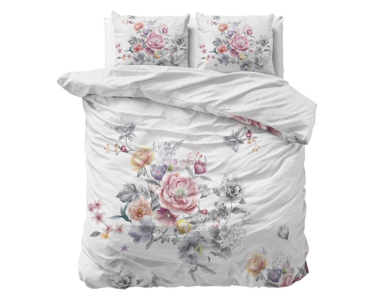 Super Soft Microfibre Duvet Cover Set Isabeau | White | Single - 140cm (W) x 220cm (L) - The Bedding & Blankets Store