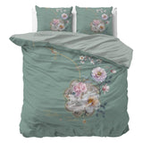 Super Soft Microfibre Duvet Cover Set Lyra | Green | Single - 140cm (W) x 220cm (L) - The Bedding & Blankets Store