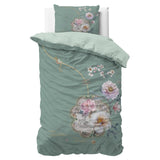 Super Soft Microfibre Duvet Cover Set Lyra | Green | Single - 140cm (W) x 220cm (L) - The Bedding & Blankets Store