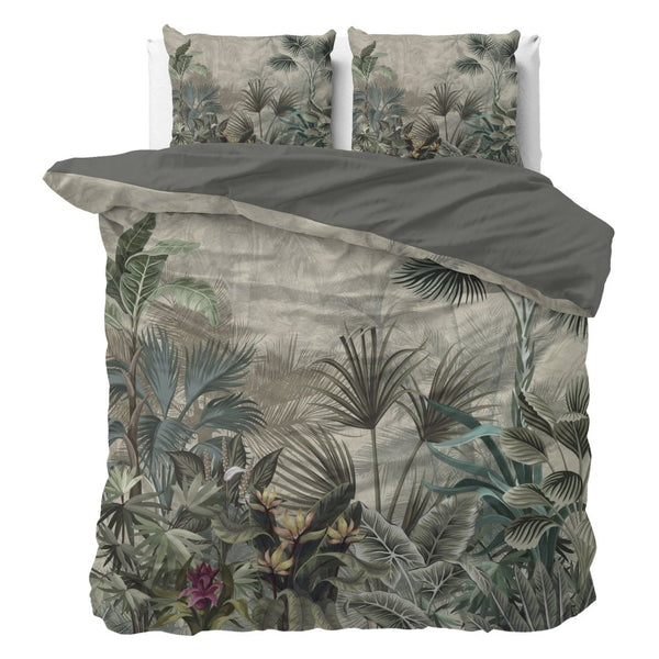 Super Soft Microfibre Duvet Cover Set Macy | Green | Single - 140cm (W) x 220cm (L) - The Bedding & Blankets Store