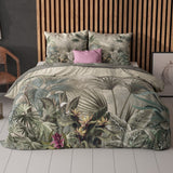 Super Soft Microfibre Duvet Cover Set Macy | Green | Single - 140cm (W) x 220cm (L) - The Bedding & Blankets Store