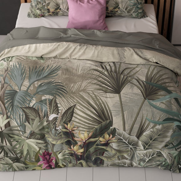 Super Soft Microfibre Duvet Cover Set Macy | Green | Single - 140cm (W) x 220cm (L) - The Bedding & Blankets Store