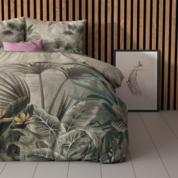 Super Soft Microfibre Duvet Cover Set Macy | Green | Single - 140cm (W) x 220cm (L) - The Bedding & Blankets Store