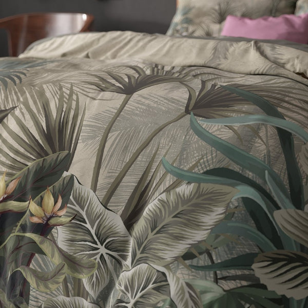 Super Soft Microfibre Duvet Cover Set Macy | Green | Single - 140cm (W) x 220cm (L) - The Bedding & Blankets Store