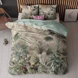 Super Soft Microfibre Duvet Cover Set Macy | Green | Single - 140cm (W) x 220cm (L) - The Bedding & Blankets Store