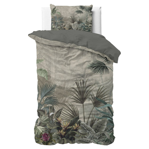 Super Soft Microfibre Duvet Cover Set Macy | Green | Single - 140cm (W) x 220cm (L) - The Bedding & Blankets Store