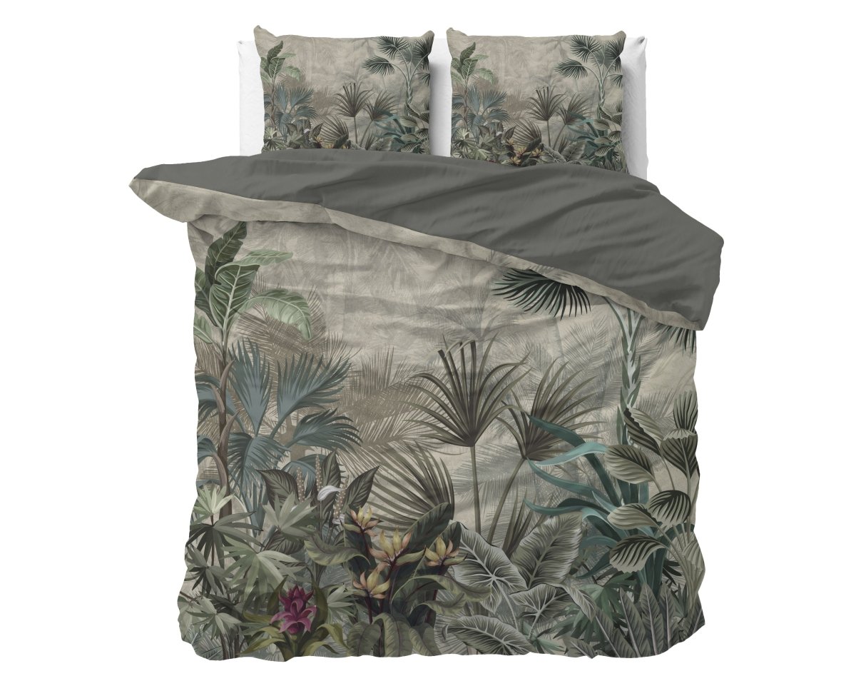 Super Soft Microfibre Duvet Cover Set Macy | Green | Single - 140cm (W) x 220cm (L) - The Bedding & Blankets Store