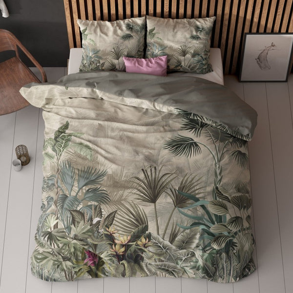 Super Soft Microfibre Duvet Cover Set Macy | Green | Single - 140cm (W) x 220cm (L) - The Bedding & Blankets Store