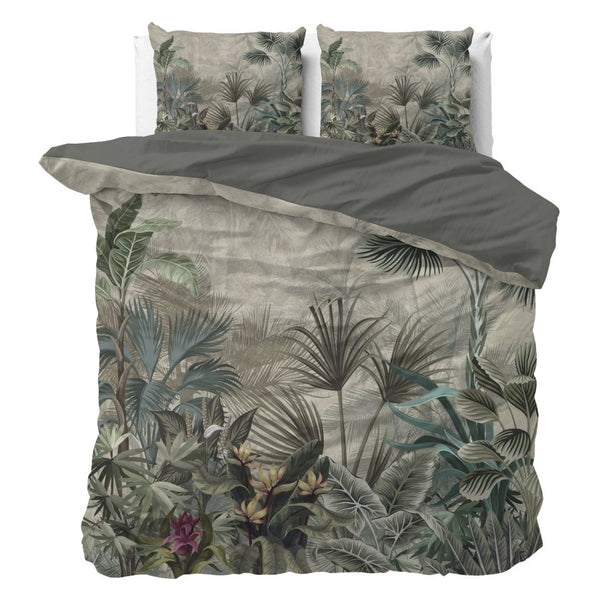 Super Soft Microfibre Duvet Cover Set Macy | Green | Single - 140cm (W) x 220cm (L) - The Bedding & Blankets Store