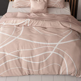 Super Soft Microfibre Duvet Cover Set Mahila | Pink | Single - 140cm (W) x 220cm (L) - The Bedding & Blankets Store