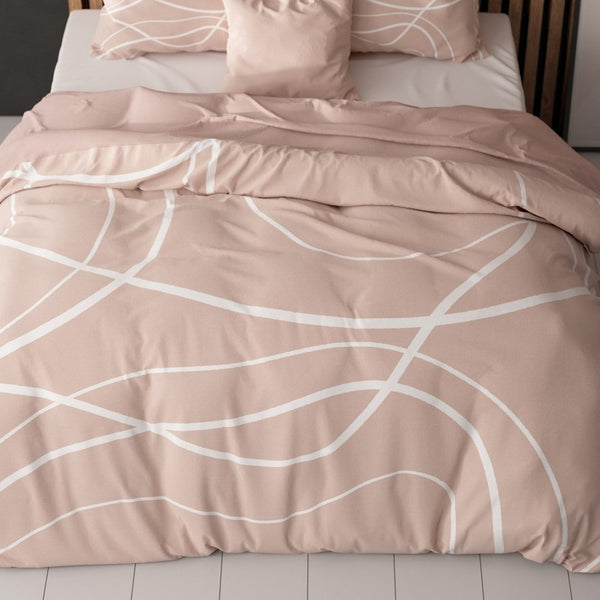 Super Soft Microfibre Duvet Cover Set Mahila | Pink | Single - 140cm (W) x 220cm (L) - The Bedding & Blankets Store