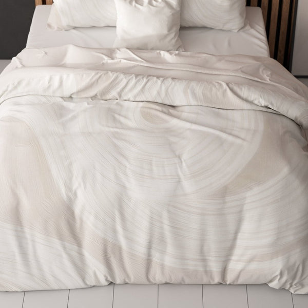 Super Soft Microfibre Duvet Cover Set Meesie | Sand | Single - 140cm (W) x 220cm (L) - The Bedding & Blankets Store