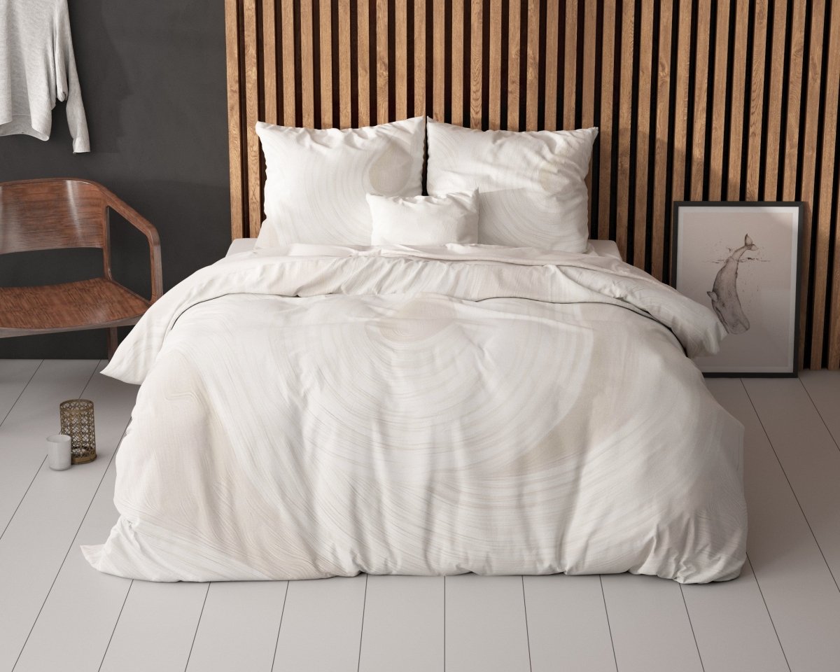 Super Soft Microfibre Duvet Cover Set Meesie | Sand | Single - 140cm (W) x 220cm (L) - The Bedding & Blankets Store