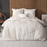 Super Soft Microfibre Duvet Cover Set Meesie | Sand | Single - 140cm (W) x 220cm (L) - The Bedding & Blankets Store