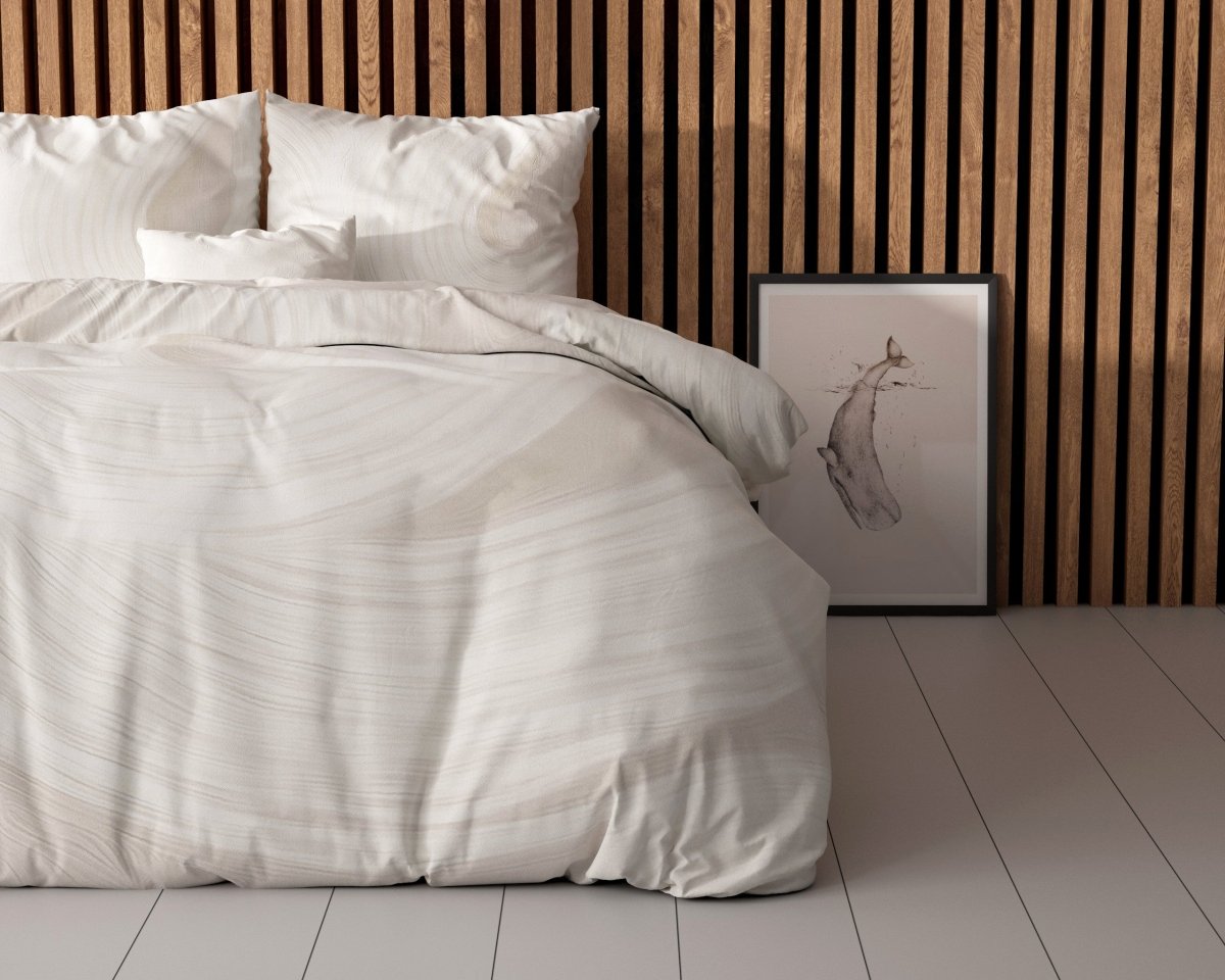 Super Soft Microfibre Duvet Cover Set Meesie | Sand | Single - 140cm (W) x 220cm (L) - The Bedding & Blankets Store