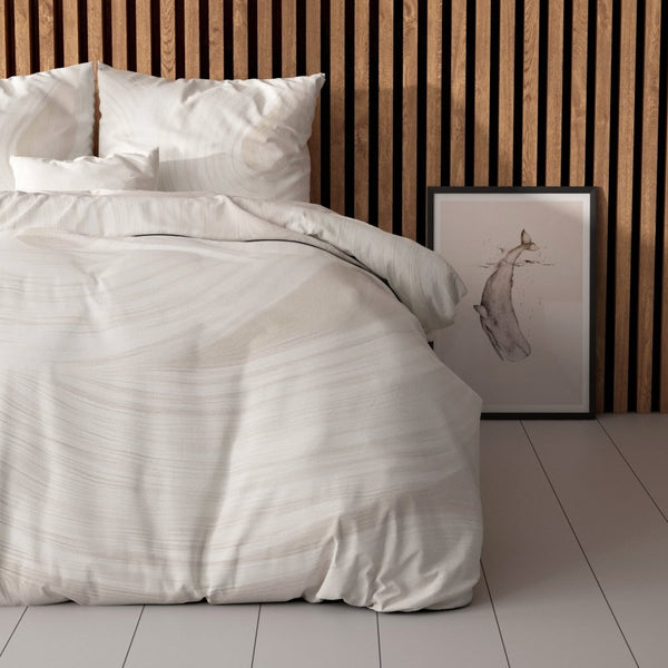 Super Soft Microfibre Duvet Cover Set Meesie | Sand | Single - 140cm (W) x 220cm (L) - The Bedding & Blankets Store