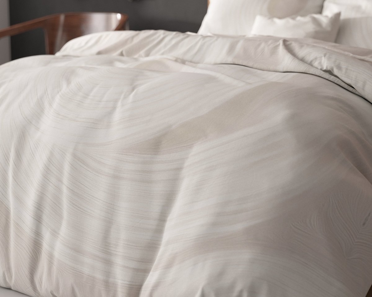 Super Soft Microfibre Duvet Cover Set Meesie | Sand | Single - 140cm (W) x 220cm (L) - The Bedding & Blankets Store