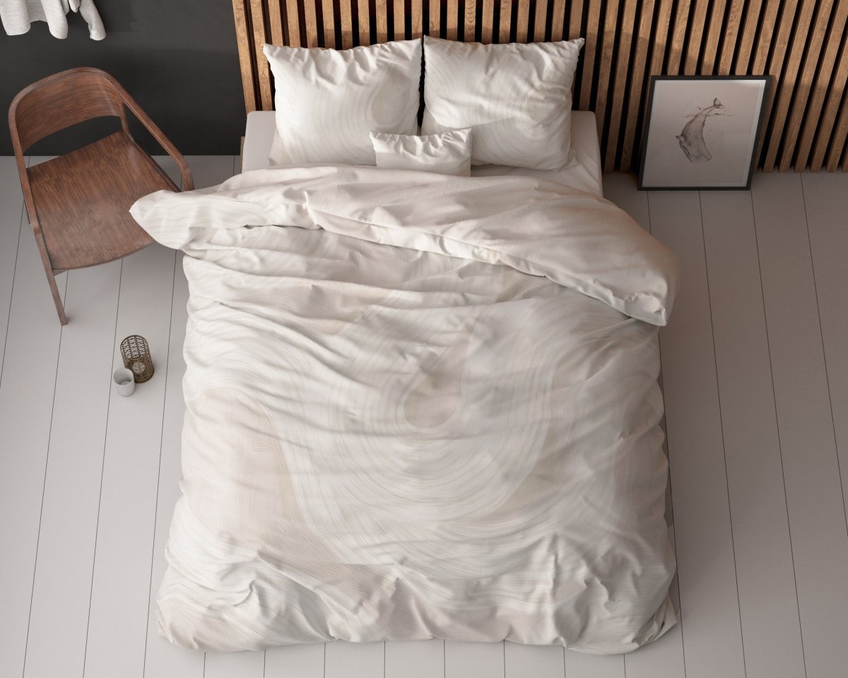 Super Soft Microfibre Duvet Cover Set Meesie | Sand | Single - 140cm (W) x 220cm (L) - The Bedding & Blankets Store