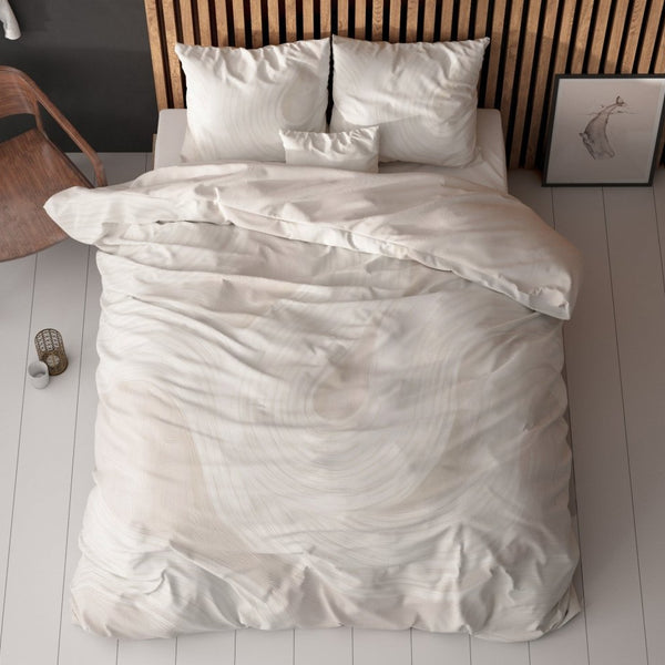 Super Soft Microfibre Duvet Cover Set Meesie | Sand | Single - 140cm (W) x 220cm (L) - The Bedding & Blankets Store