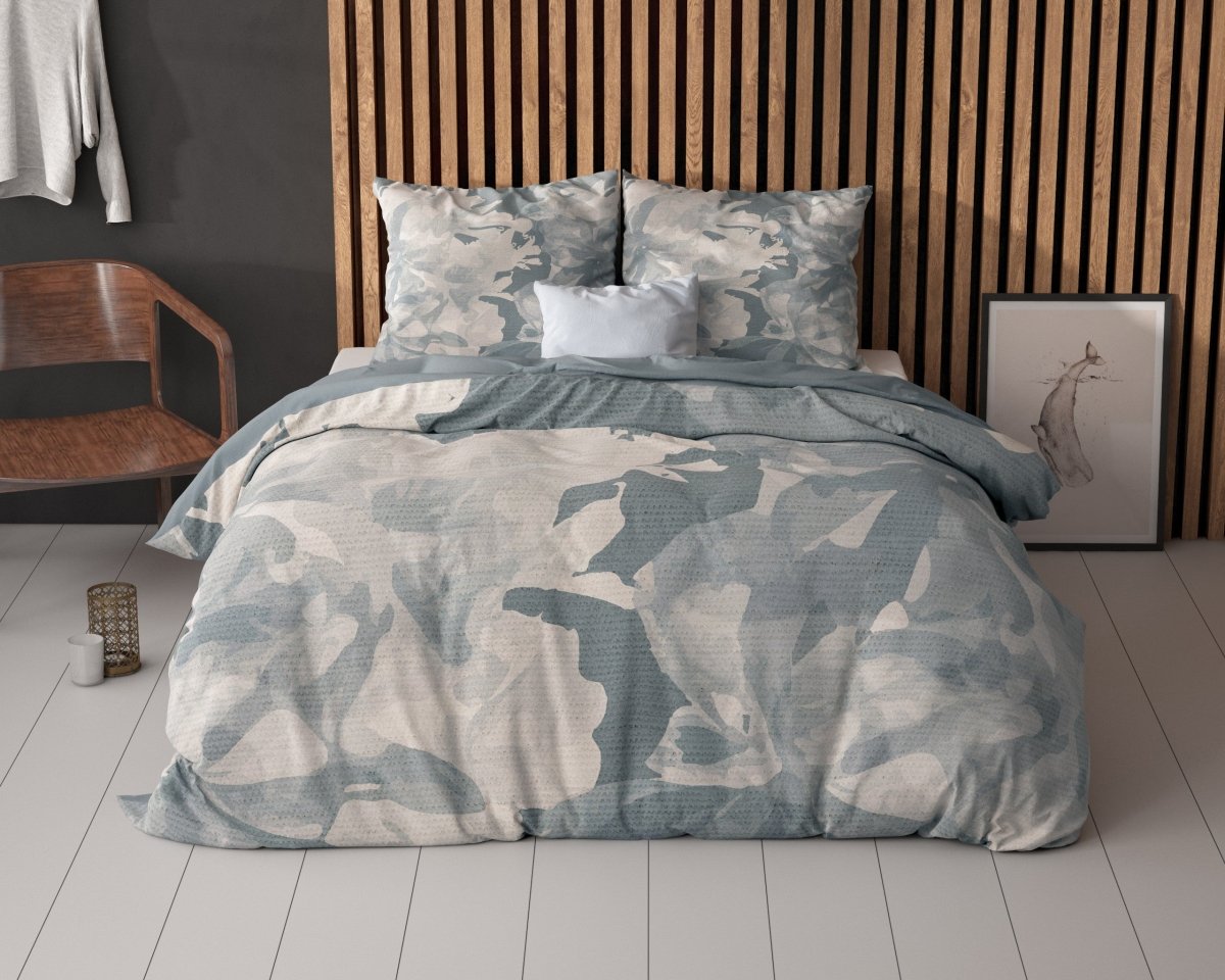 Super Soft Microfibre Duvet Cover Set Michaello | Blue | Single - 140cm (W) x 220cm (L) - The Bedding & Blankets Store