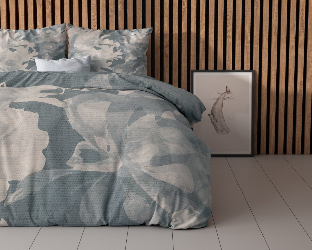 Super Soft Microfibre Duvet Cover Set Michaello | Blue | Single - 140cm (W) x 220cm (L) - The Bedding & Blankets Store