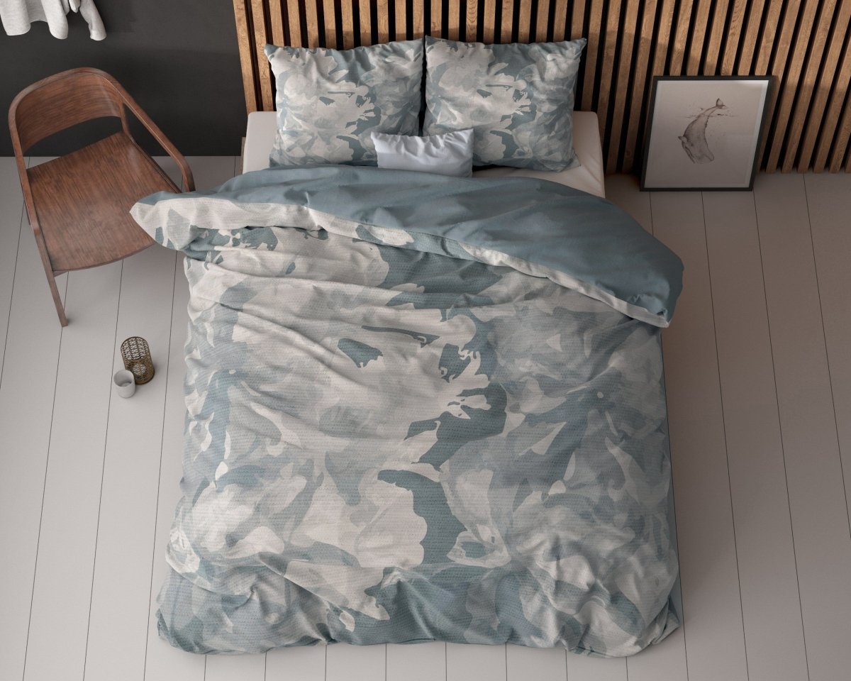 Super Soft Microfibre Duvet Cover Set Michaello | Blue | Single - 140cm (W) x 220cm (L) - The Bedding & Blankets Store