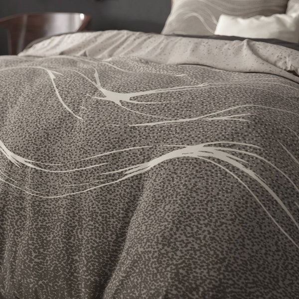 Super Soft Microfibre Duvet Cover Set Ravna | Taupe | Single - 140cm (W) x 220cm (L) - The Bedding & Blankets Store