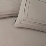 Super Soft Microfibre Duvet Cover Set Tailored | Taupe | Single - 140cm (W) x 220cm (L) - The Bedding & Blankets Store