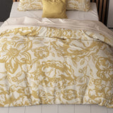 Super Soft Microfibre Duvet Cover Set Tela | Gold | Single - 140cm (W) x 220cm (L) - The Bedding & Blankets Store