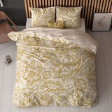 Super Soft Microfibre Duvet Cover Set Tela | Gold | Single - 140cm (W) x 220cm (L) - The Bedding & Blankets Store