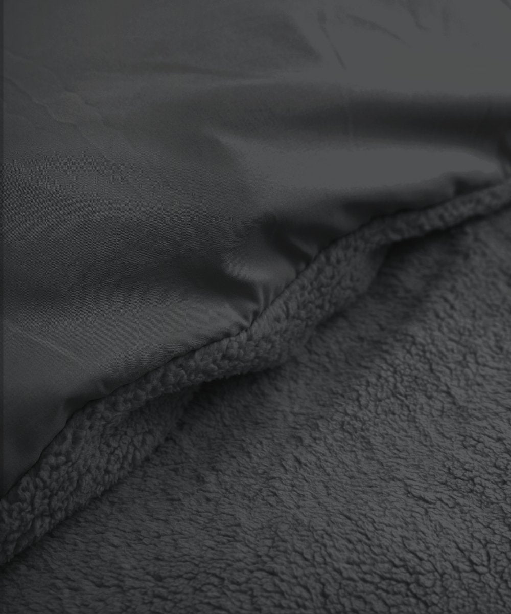 Teddy Fleece Duvet Cover Set | Anthracite | Single - 135cm (W) x 200cm (L) - The Bedding & Blankets Store