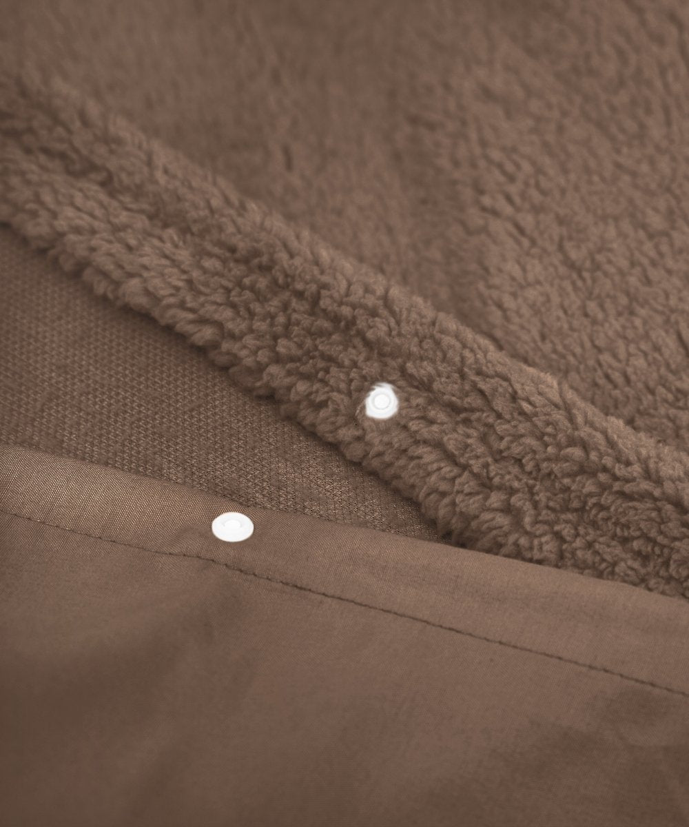 Teddy Fleece Duvet Cover Set | Brown | Single - 135cm (W) x 200cm (L) - The Bedding & Blankets Store
