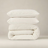 Teddy Fleece Duvet Cover Set Check | Beige | Single - 140cm (W) x 220cm (L) - The Bedding & Blankets Store