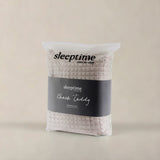 Teddy Fleece Duvet Cover Set Check | Taupe | Single - 140cm (W) x 220cm (L) - The Bedding & Blankets Store