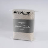 Teddy Fleece Duvet Cover Set Chevron | Taupe | Single - 140cm (W) x 220cm (L) - The Bedding & Blankets Store