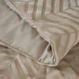 Teddy Fleece Duvet Cover Set Chevron | Taupe | Single - 140cm (W) x 220cm (L) - The Bedding & Blankets Store