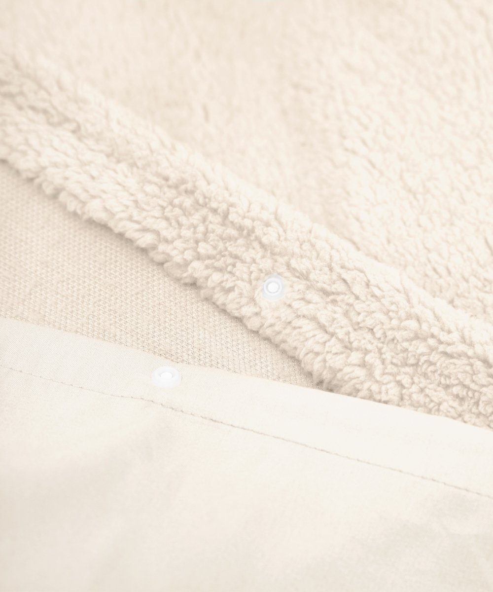 Teddy Fleece Duvet Cover Set | Cream | Single - 140cm (W) x 220cm (L) - The Bedding & Blankets Store