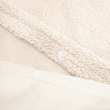 Teddy Fleece Duvet Cover Set | Cream | Single - 140cm (W) x 220cm (L) - The Bedding & Blankets Store