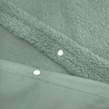 Teddy Fleece Duvet Cover Set | Dark Green | Single - 140cm (W) x 220cm (L) - The Bedding & Blankets Store