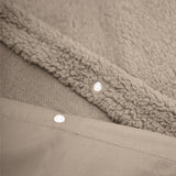 Teddy Fleece Duvet Cover Set | Deep Taupe | Single - 140cm (W) x 220cm (L) - The Bedding & Blankets Store