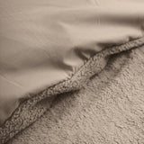 Teddy Fleece Duvet Cover Set | Deep Taupe | Single - 140cm (W) x 220cm (L) - The Bedding & Blankets Store