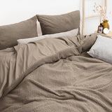 Teddy Fleece Duvet Cover Set | Deep Taupe | Single - 140cm (W) x 220cm (L) - The Bedding & Blankets Store