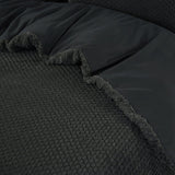 Teddy Fleece Duvet Cover Set Fur | Anthracite | Single - 140cm (W) x 220cm (L) - The Bedding & Blankets Store