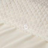Teddy Fleece Duvet Cover Set Fur | Beige | Single - 140cm (W) x 220cm (L) - The Bedding & Blankets Store