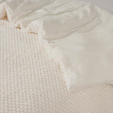 Teddy Fleece Duvet Cover Set Fur | Beige | Single - 140cm (W) x 220cm (L) - The Bedding & Blankets Store