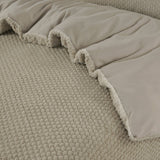 Teddy Fleece Duvet Cover Set Fur | Taupe | Single - 140cm (W) x 220cm (L) - The Bedding & Blankets Store