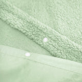 Teddy Fleece Duvet Cover Set | Green | King - 240cm (W) x 220cm (L) - The Bedding & Blankets Store