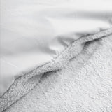 Teddy Fleece Duvet Cover Set | Grey | Single - 135cm (W) x 200cm (L) - The Bedding & Blankets Store
